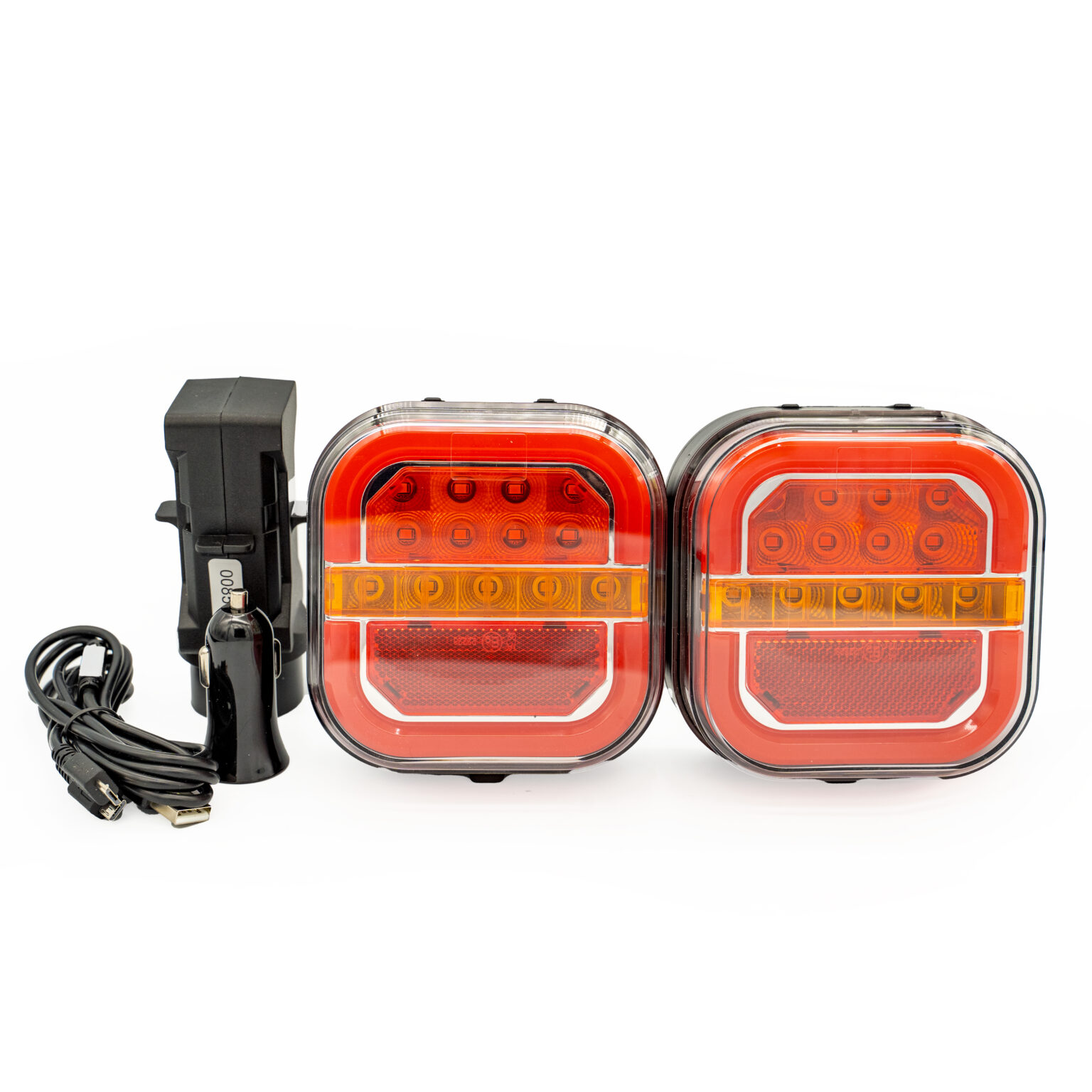 Kabellose LED Funk-Rücklichter mit Magnet 7 Polig 12V - AgrarLED.de