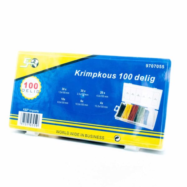 Schrumpfschlauch Box farbig Set 100 Teile Sortiment 1,5mm bis 13mm  2:1 