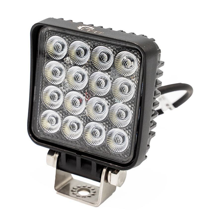 LED Arbeitsscheinwerfer 16W Viereckig Mit Schalter AgrarLED de